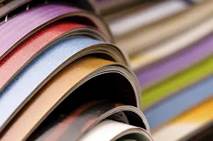 Waste Separation Techniques Prints: Stack of open magazines