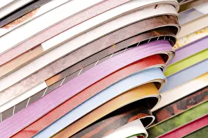 Environmental Awareness Photo Prints: Stack of open magazines
