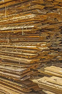 Wooden Board Prints: Stack of wooden boards
