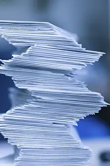 Office Work Details Prints: Stacked papers