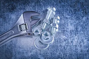 Construction Industry Symbol Prints: Stainless adjustable spanner bolt washers screw-nuts