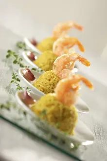 Healthy Seafood Options Prints: Starter with prawns