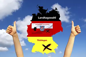European Democracy Vote Prints: State election, state elections in Thuringia