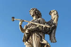 Ponte Sant'Angelo Bridge Prints: Statue of angel with the sponge