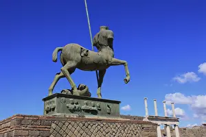 Ancient Italian Architecture Prints: Statue of Centaur in the area of the Forum