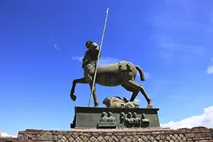 Ancient Italian Architecture Prints: Statue of Centaur in the area of the Forum