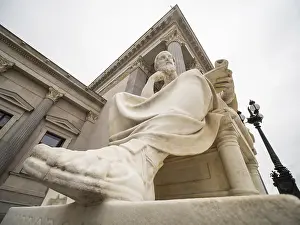 Prints of Statue of Herodotus, sculpture in front of the Parliament in Vienna, Austria Sculpture Prints: Statue of Herodotus Print, Vienna Parliament Austria