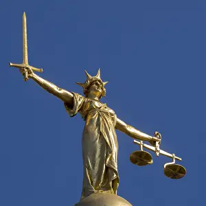 Central Criminal Court London Prints: Statue of Justitia at Old Bailey
