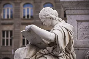 German Federal Republic Statues Prints: Statue of a reading scholar