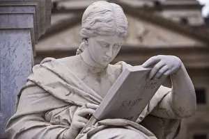 German Federal Republic Sculptures Prints: Statue of a reading scholar