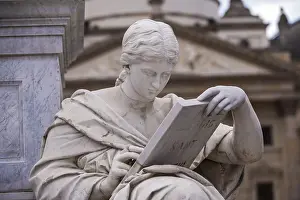 Central Europe Sculpture Prints: Statue of a reading scholar