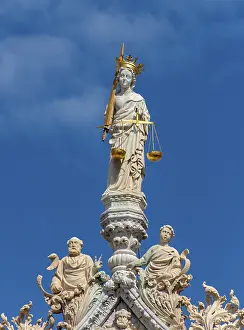 Famous Landmark Europe Prints: Statue, St Mark's Basilica