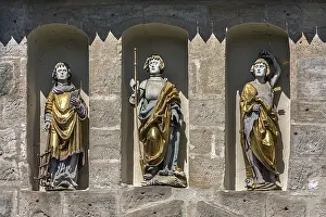 Laurentius Prints: Statues of St. Laurentius Print, Effeltrich Church, Germany