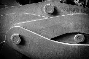 Historic Steel Construction Prints: Detail of a steel machine