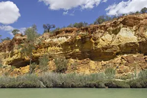 Deserted River Landscape Prints: Steep cliffs along Murray River