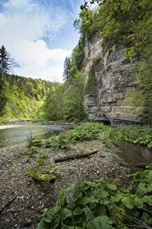 Wutach Gorge Prints: Steep cliffs and river, Wutach Gorge