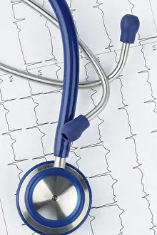 Stethoscope and electrocardiogram