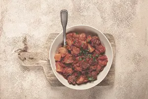 Savory Dinner Ideas Prints: Stew with potatoes and vegetables