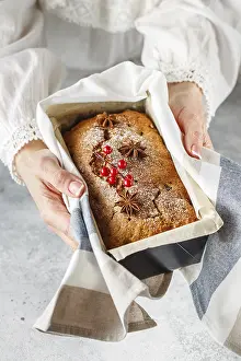 Fruit Bread With Nuts Prints: Stollen is a fruit bread of nuts
