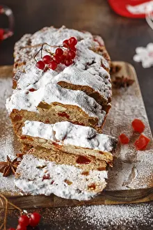 Advent Season Desserts Prints: Stollen is fruit bread of nuts