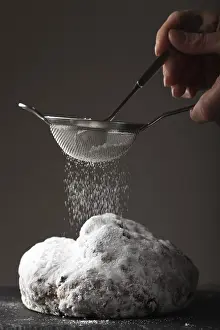 Icing Sugar Desserts Prints: Stollen with icing sugar