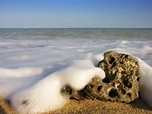 Coastal Nature Scene Prints: Stone on the beach