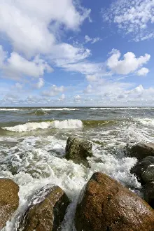 Beach Landscape Photography Prints: Stone on the beach