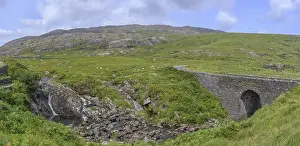 Ireland Travel Photography Prints: Stone bridge and small waterfall
