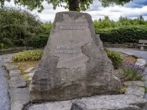 Central Europe Landmark Prints: Stone at a centre point of Germany
