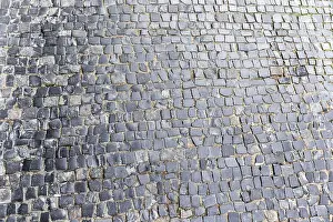 Czech Republic Tourist Attraction Prints: Stone pavement texture in Prague