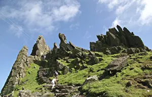 European Observation Points Prints: Stone steps leading to the old monk settlement of Skellig Michael
