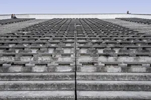 Portuguese Rock Formations Prints: Stone steps viewing platform in the harbour