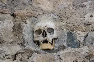 Serbia Prints: Stone Structure with Human Skulls Print, Nis, Serbia