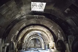 Middle East Landmarks Prints: Stone vault with light opening and strong light-shadow effect