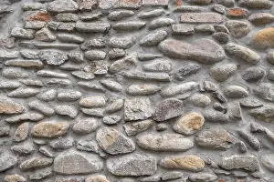 Stone Wall Closeup Prints: Stone wall for background. Stone wall texture