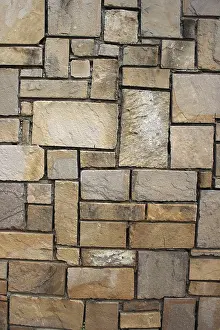 Deserted Stone Wall Prints: Stone wall pattern, wall made of rocks