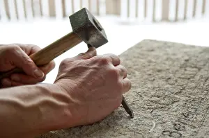 Labour Occupation Prints: Stonemason at work
