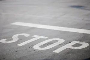 Road Safety Markings Prints: Stop marking