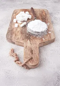 Sweet Dessert Ingredients Prints: A strainer with powdered sugar