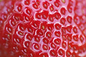 Red Strawberry Prints: Strawbeery in detail