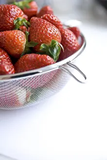 Vitamin Rich Berries Prints: Strawberries in a colander