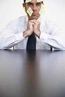 Overworked Businessman Prints: Stressed manager