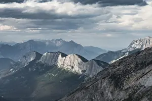 Jasper National Park Prints: Striking mountain range, dramatic mood