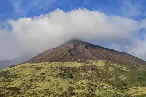 Aeolian Islands Italy Prints: Stromboli volcano with cloud, Stromboli