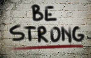 Muscular Build Workout Prints: Be Strong Concept