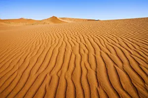 African Desert Scenery Prints: Structures on a dune in the Namib desert