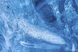 Icelandic Natural Preserve Prints: Structures in glacial ice, ice cave