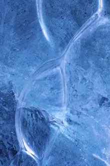 Glacial Ice Structures Prints: Structures in glacial ice, ice cave