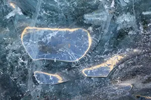 Glacial Ice Structures Prints: Structures in glacial ice, ice cave