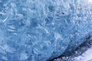 Serac Patterns In Ice Caves Prints: Structures in glacial ice, ice cave